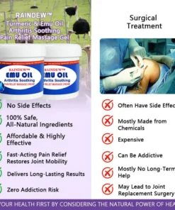 Raindew™ Emu Oil Arthritis Soothing Pain Relief Massage Cream